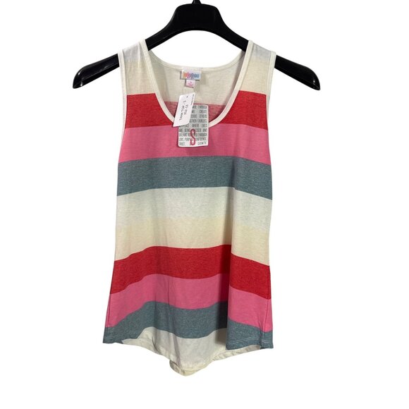 Lularoe Womens Striped Tank Top S Multicolor Polyester Spandex Blend New - Picture 1 of 4